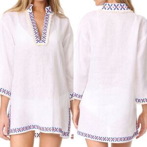 NWOT Tory Burch linen coverup tunic, Lrg, $325 F22